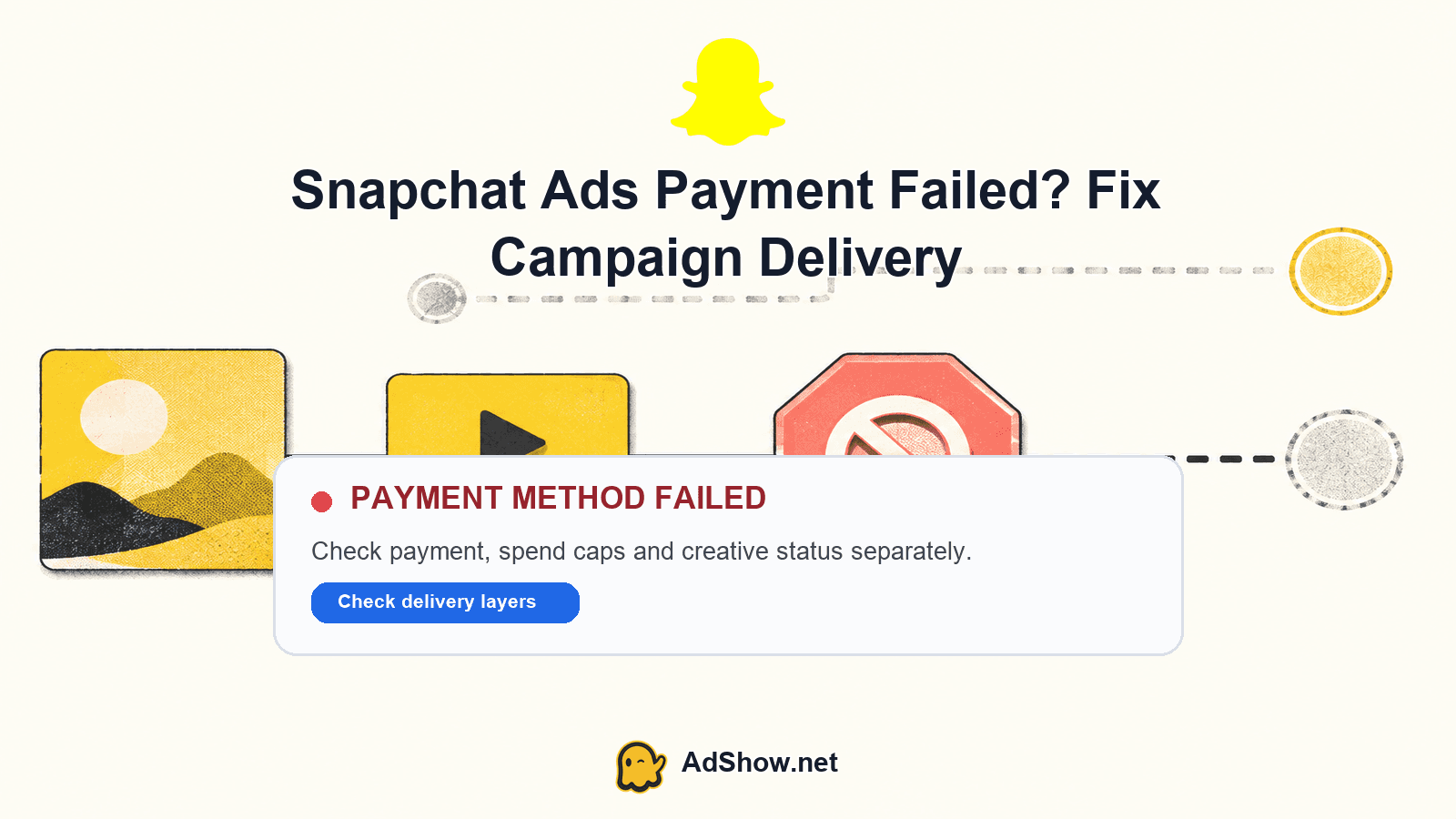 snapchat ads payment failed diagnostic cover