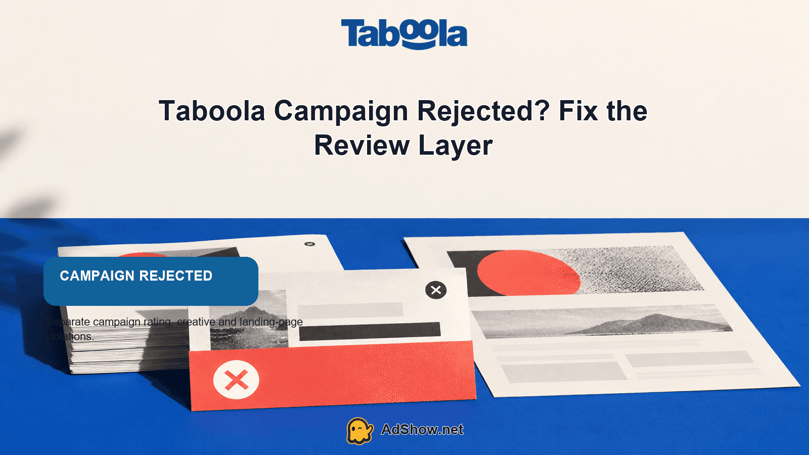 taboola campaign rejected diagnostic cover