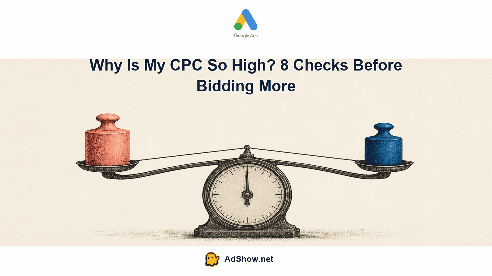 Media buyer reviewing CPC, auction, quality, placement, and conversion data on multiple advertising dashboards
