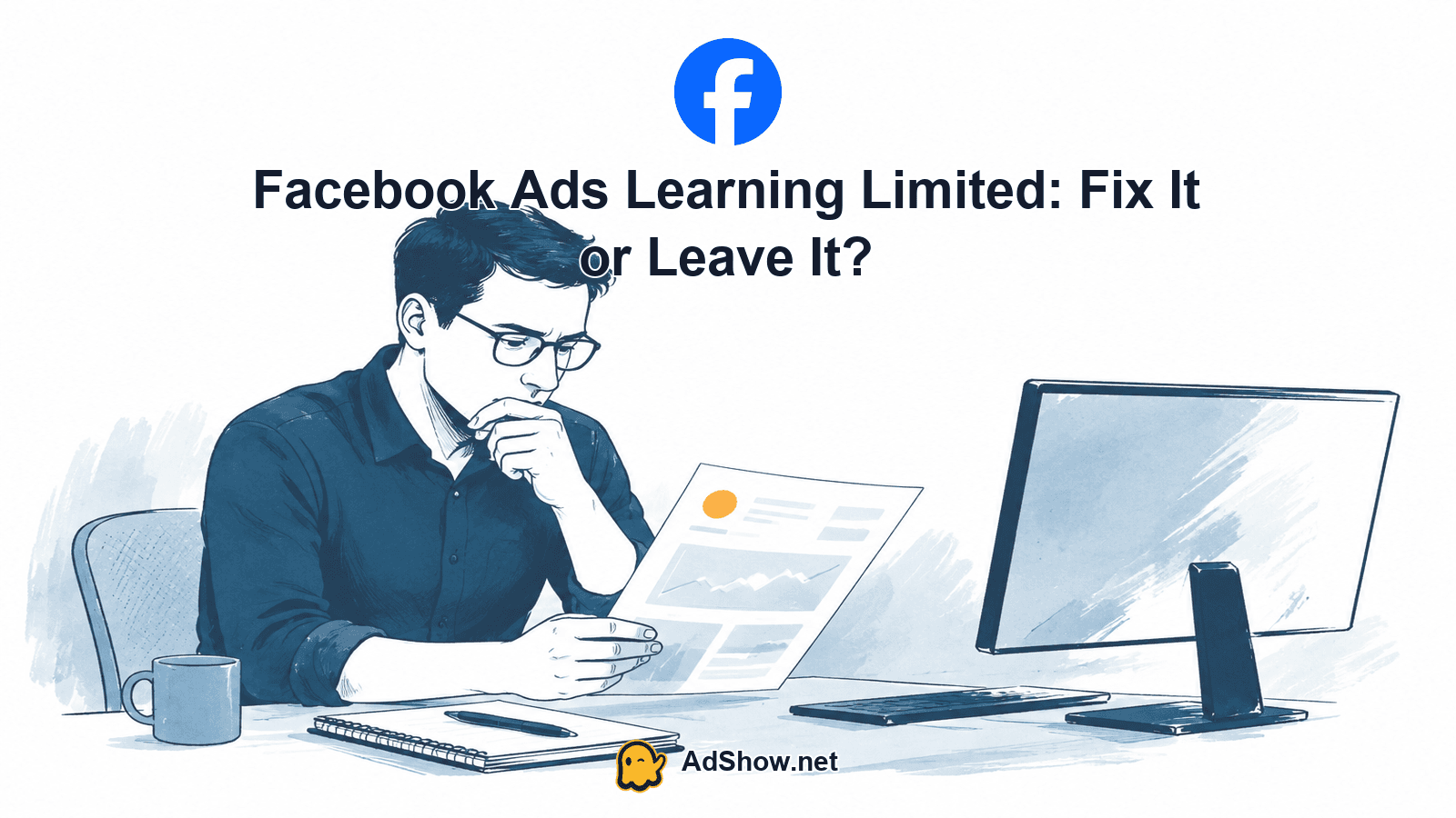Facebook learning-limited decision split between acceptable qualified CPA and a campaign needing repair
