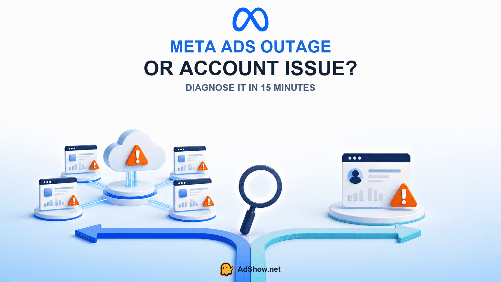 Meta Ads outage or account issue diagnostic split